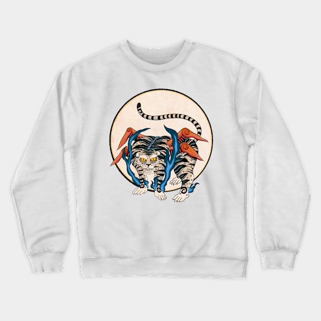 Minhwa: Flying Tiger D Type Crewneck Sweatshirt by koreanfolkpaint